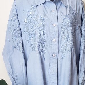 Beaded Denim Shirt